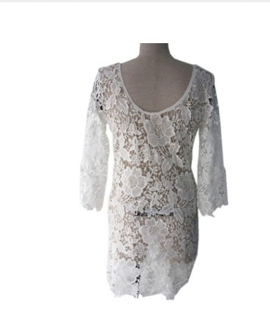 Blusa de bikini de crochet de encaje sexy