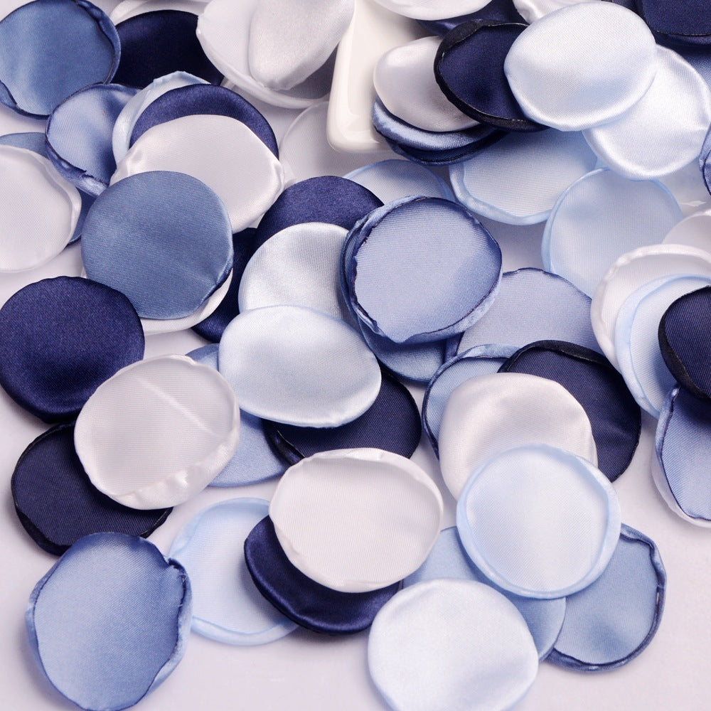 4cm Silk Rose Burnt Edge Petals Wedding Glowing Cream Powder Laminate