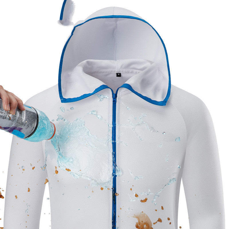 Vêtements de pêche en soie glacée, technologie noire hydrophobe créative