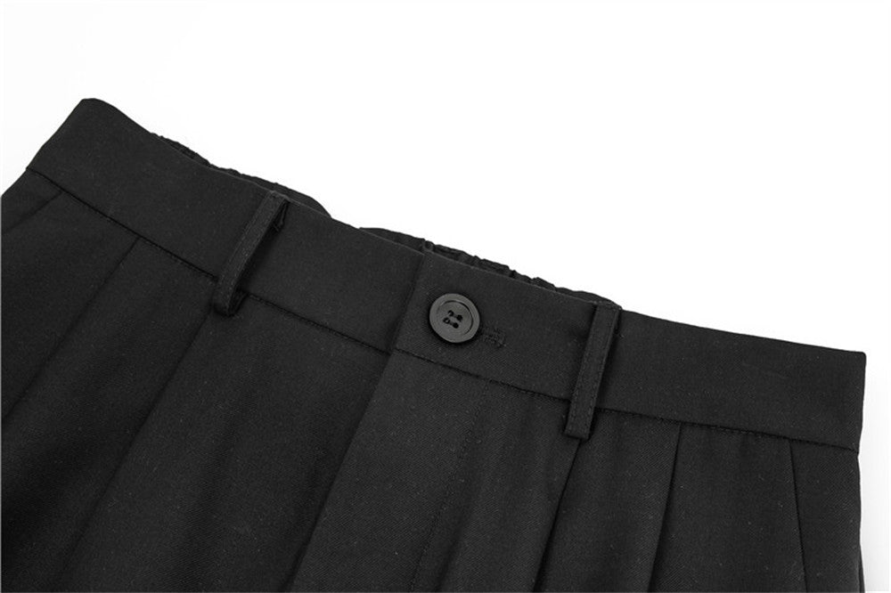 Men's Casual Simple Straight All-match Pleating Loose Long Pants