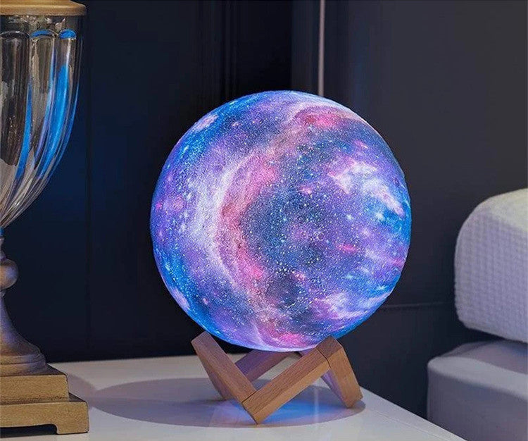 Lámpara de luna con impresión 3D, carga USB creativa