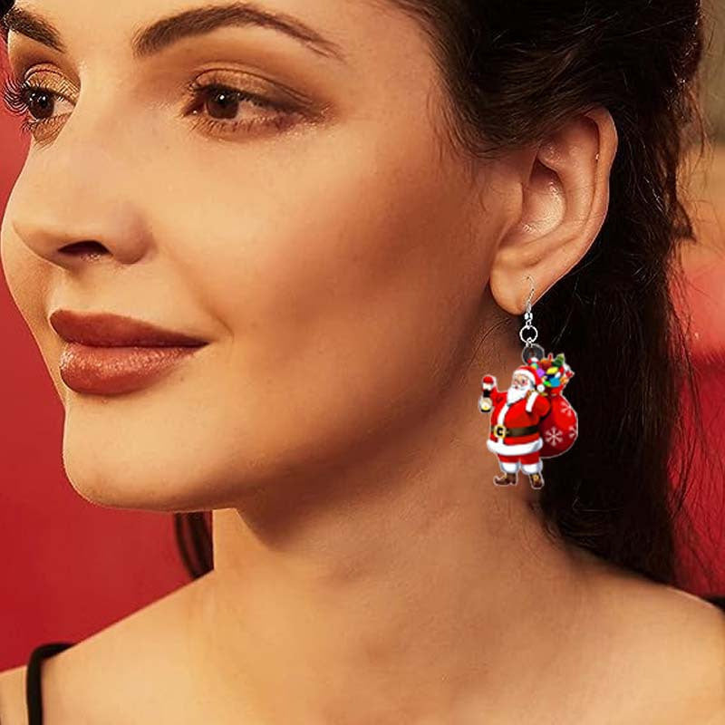 Cartoon Cute Santa Claus Acrylic Earrings