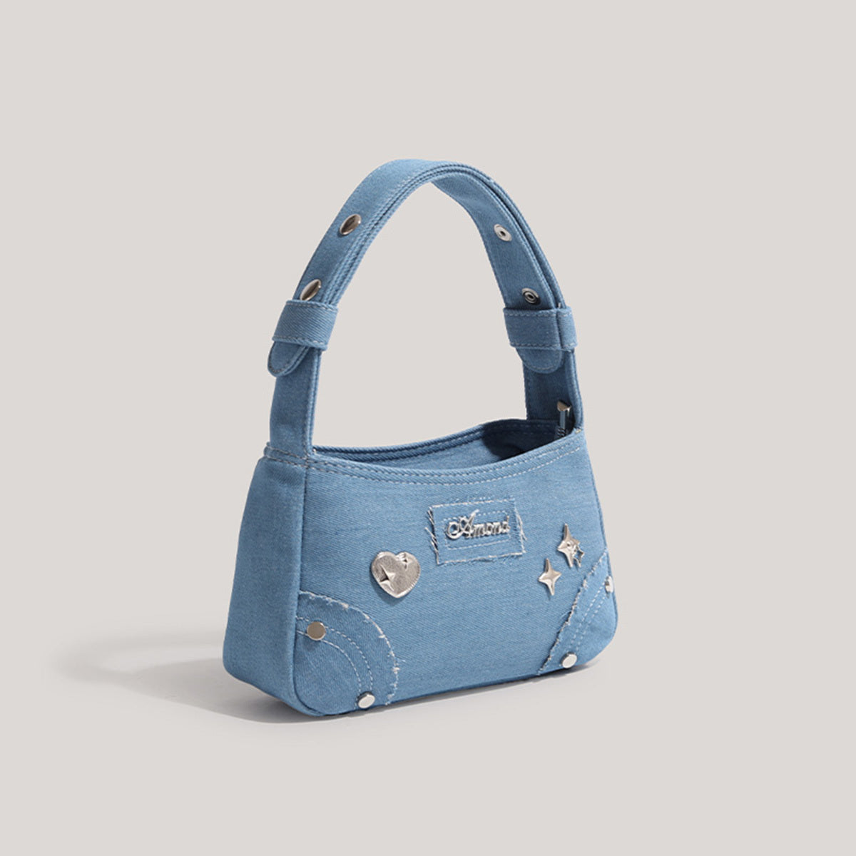 Rétro minorité Design petit sac à main été nouveau métal XINGX Denim
