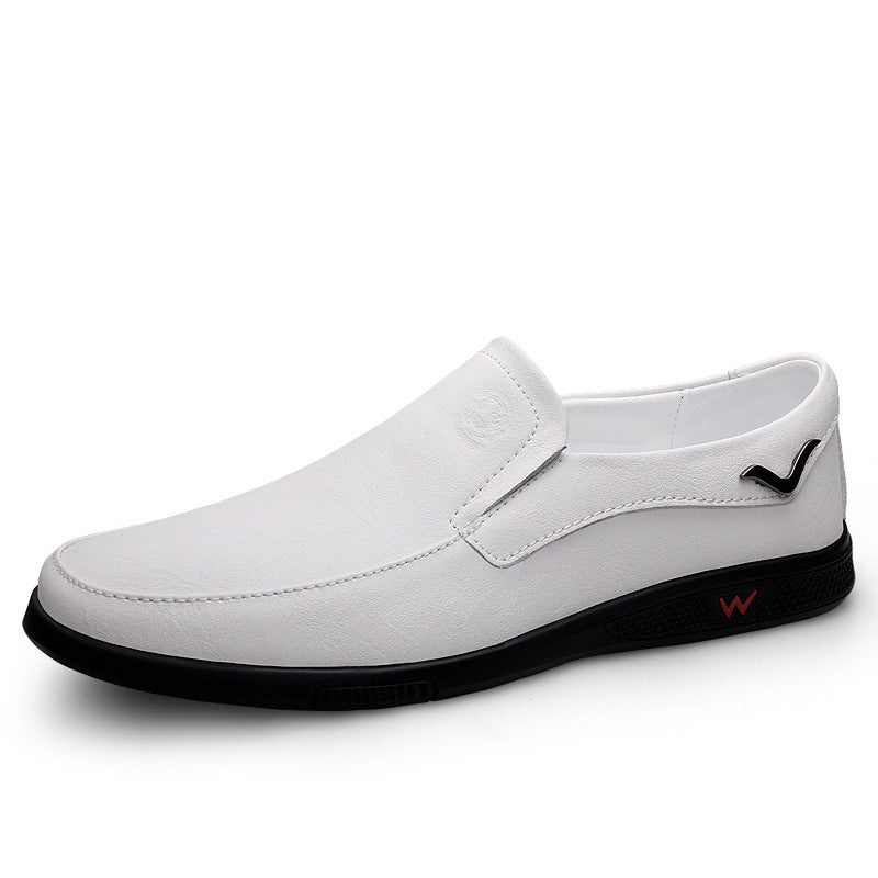 Chaussures en cuir décontractées d'affaires pour hommes en peau de vache, respirantes et confortables