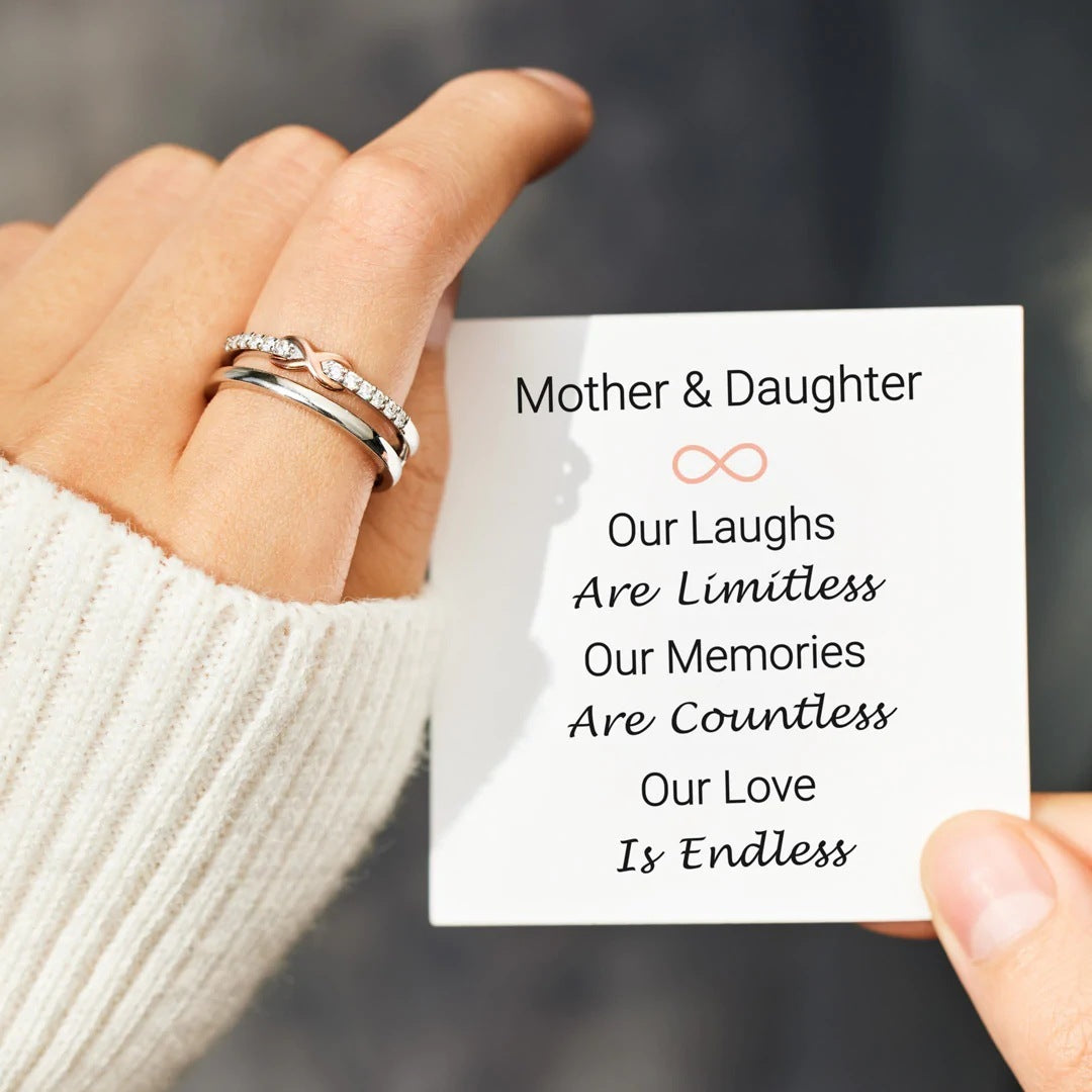 S925 Sterling Silver Double-layer Dense Nail Infinite Ring