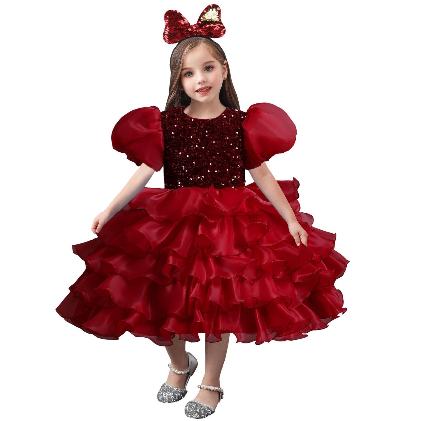 Vestido de fiesta de princesa de cumpleaños con tutú para niños