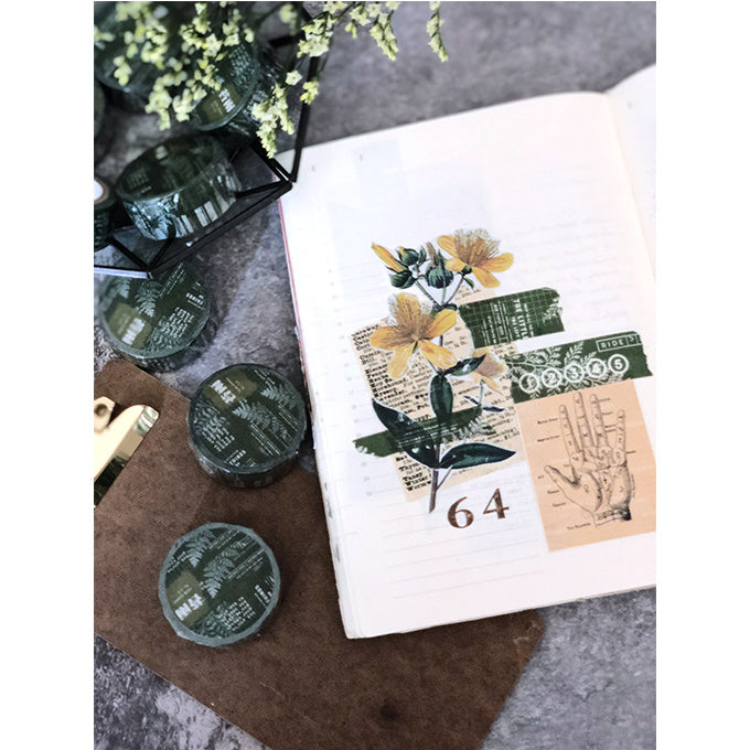 Decoración de cuentas a mano con cinta de papel y mate.