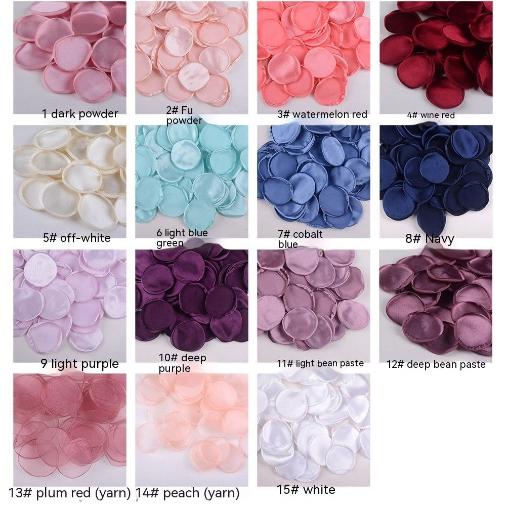 4cm Silk Rose Burnt Edge Petals Wedding Glowing Cream Powder Laminate