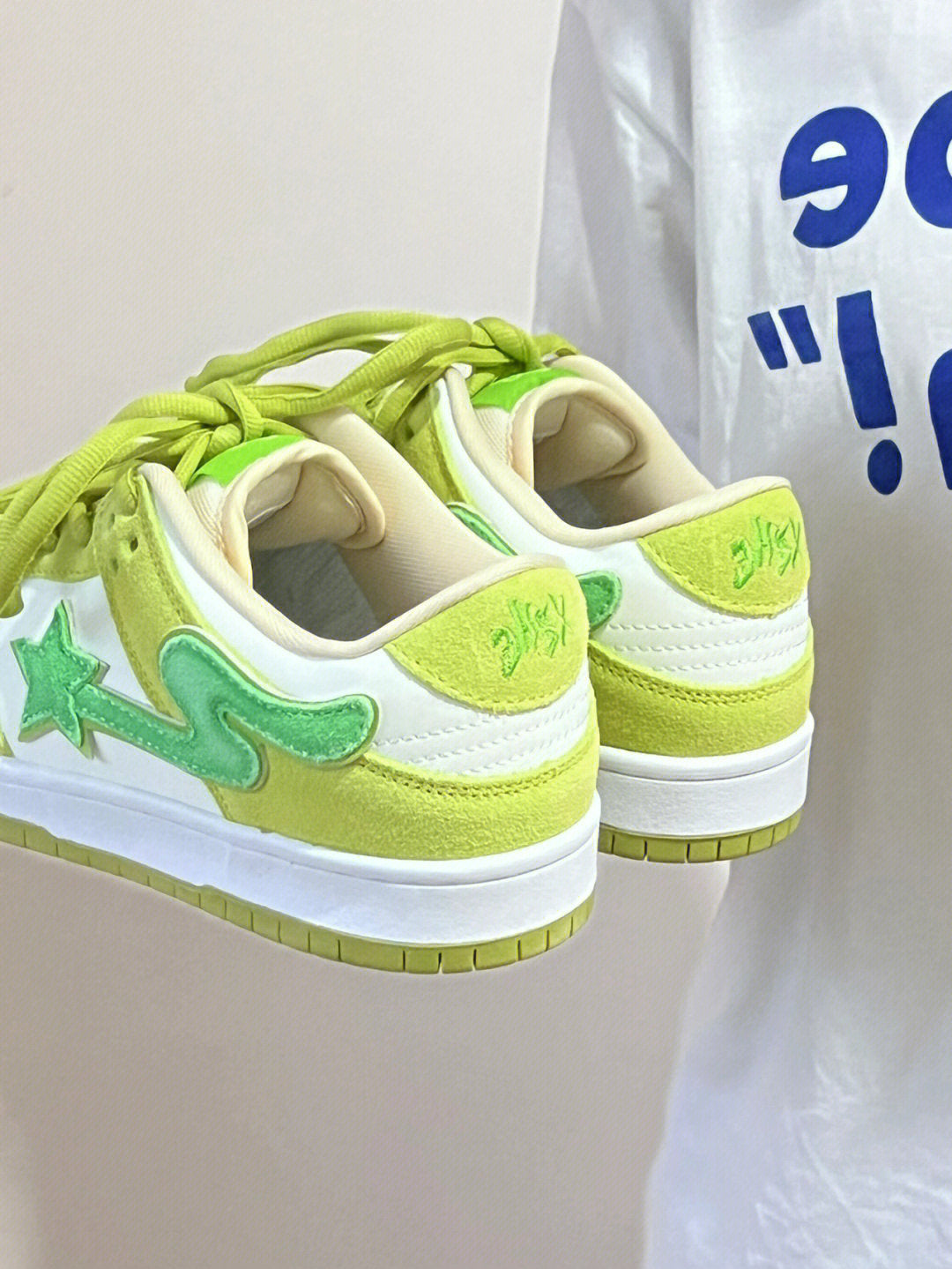 Zapatillas casuales retro verde manzana Zapatillas de deporte con plataforma para hombre