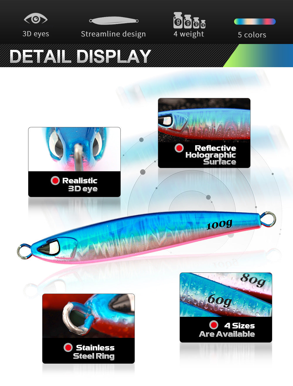 Bateau de pêche en mer Pêche à long shot Appât en fer