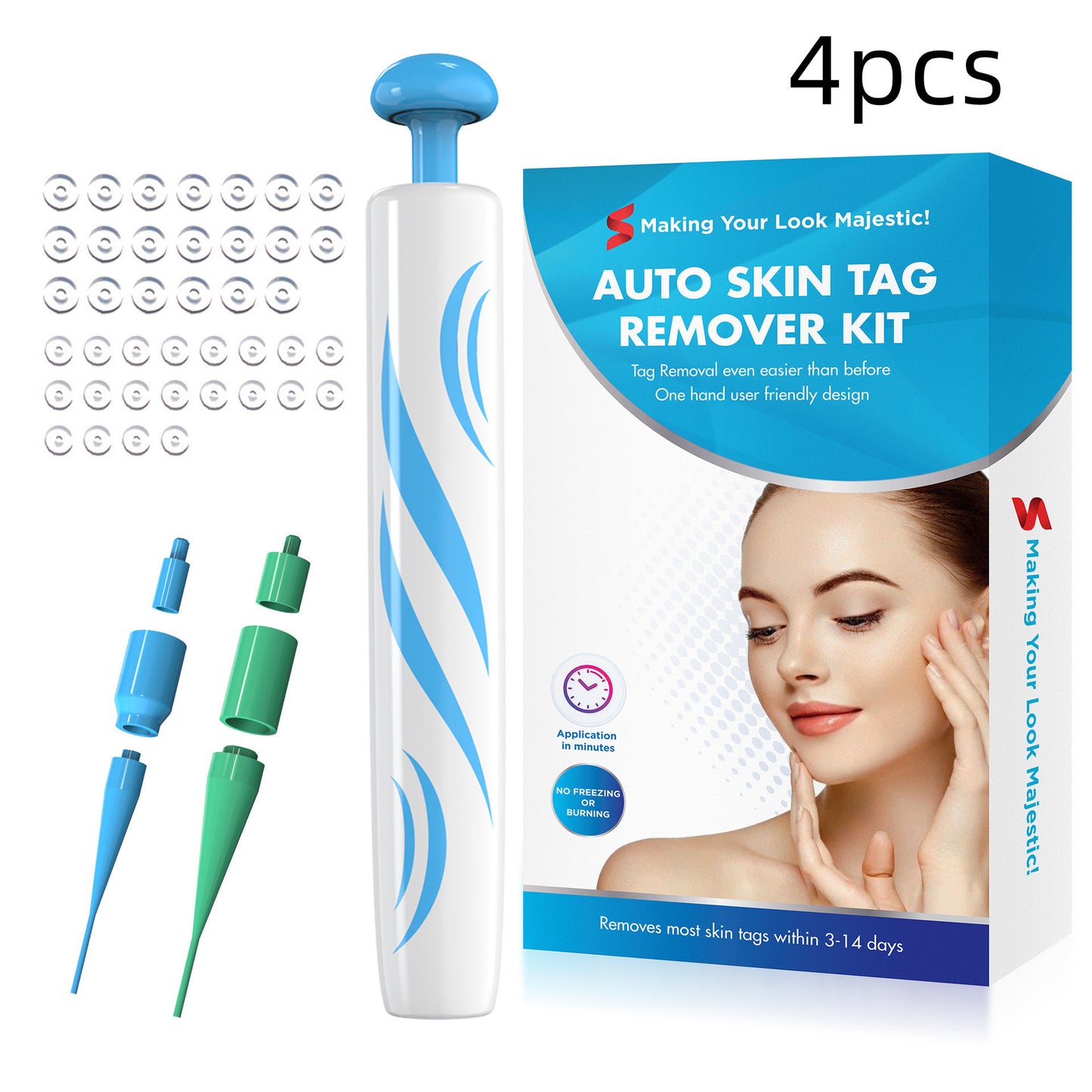 Kit d'élimination des étiquettes de peau, équipement pour éliminer les verrues, les grains de beauté, à usage domestique, outil de traitement des micro-étiquettes de peau, outil de soins de la peau facile à nettoyer