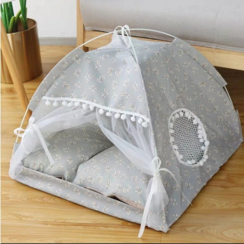 Cama para mascotas semicerrada