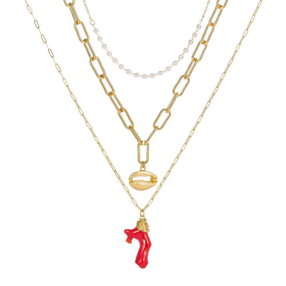 Pendentif de conque d'étoile de mer de coquille de perle de mode