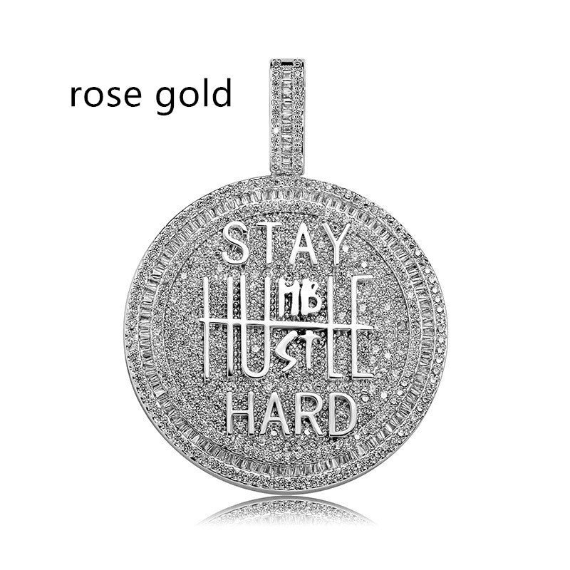 Collar Completo Con Circonitas Keep Calm Letras Inglesas