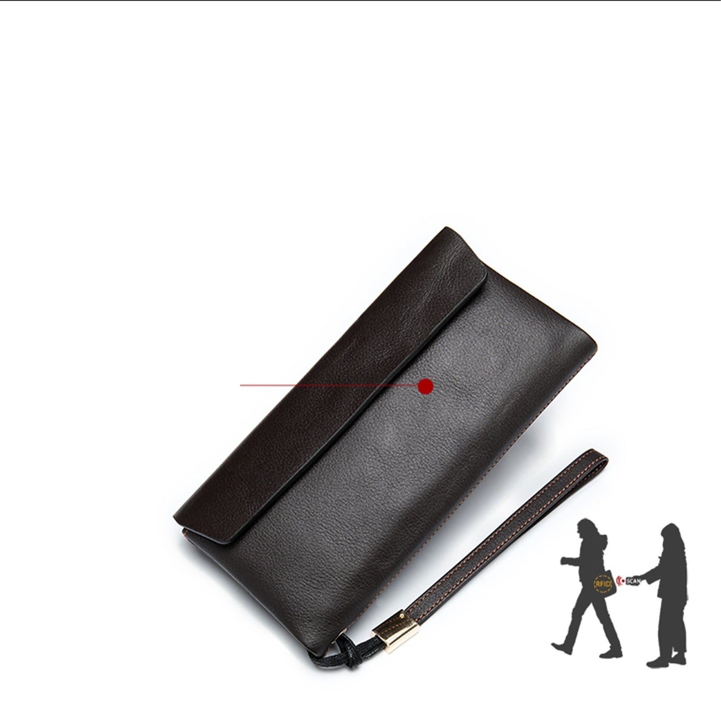 Portefeuille rétro en cuir véritable, grande capacité, plusieurs emplacements pour cartes