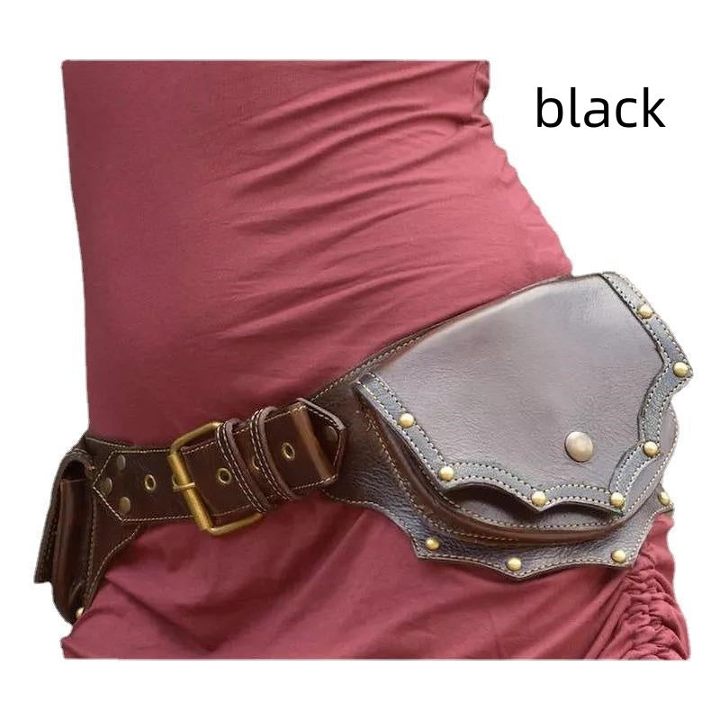 Riñonera con cinturón retro medieval estilo punk