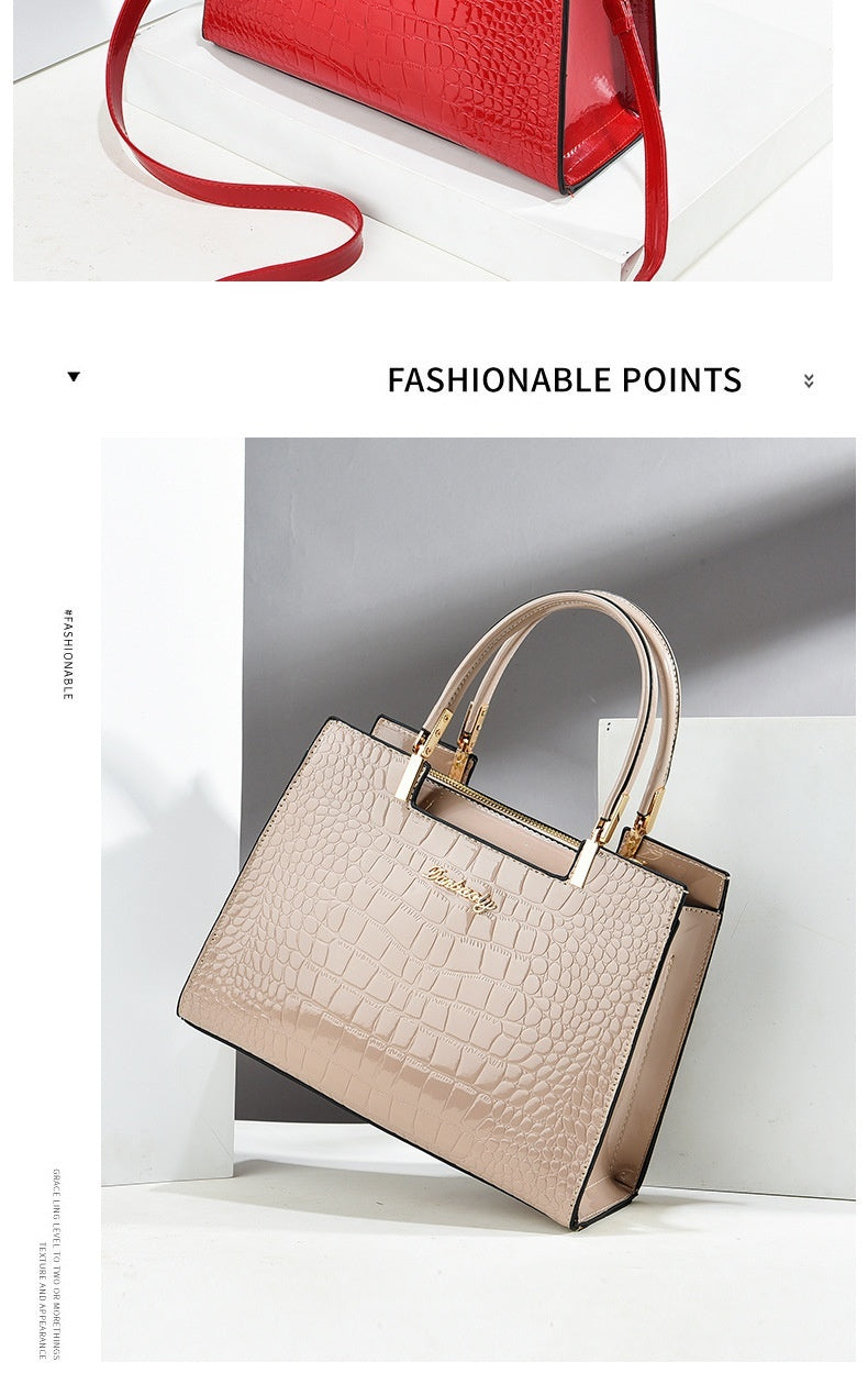 Sac à bandoulière en cuir verni pour femmes