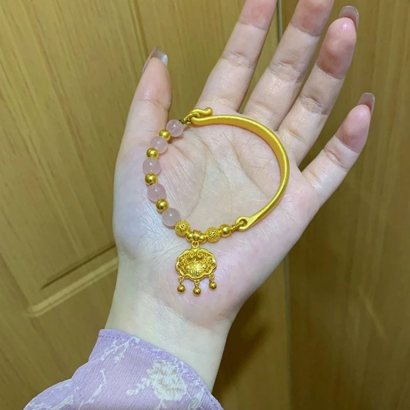 Demi-Bracelet Doré Jade Hetian