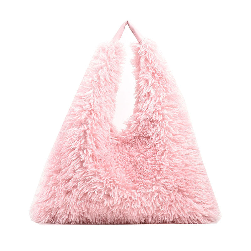 Sacs à main en peluche pour femmes, sac à bandoulière de grande capacité, mignon mode de luxe de styliste, fourre-tout tendance, nouvelle collection automne et hiver