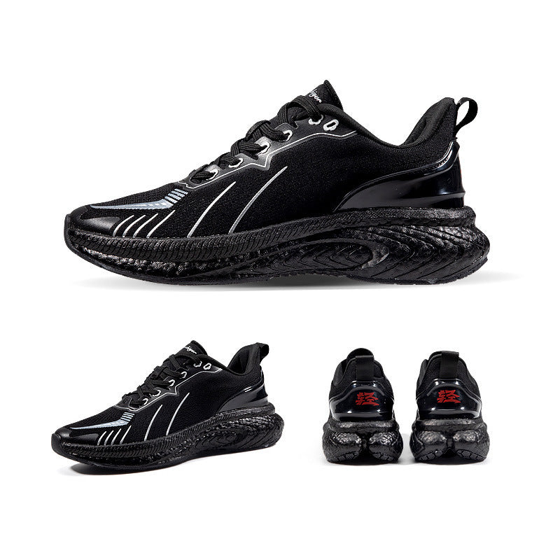 Chaussures de course légères tissées volantes à semelle épaisse Popcorn