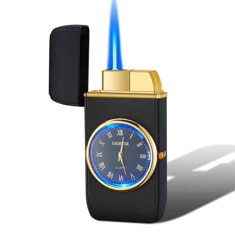 Nouveau Montre avec lumière gonflable coupe-vent torche briquet