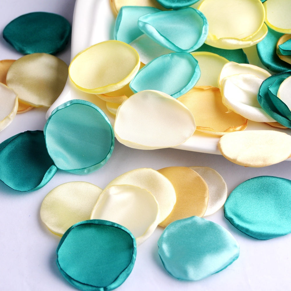 4cm Silk Rose Burnt Edge Petals Wedding Glowing Cream Powder Laminate