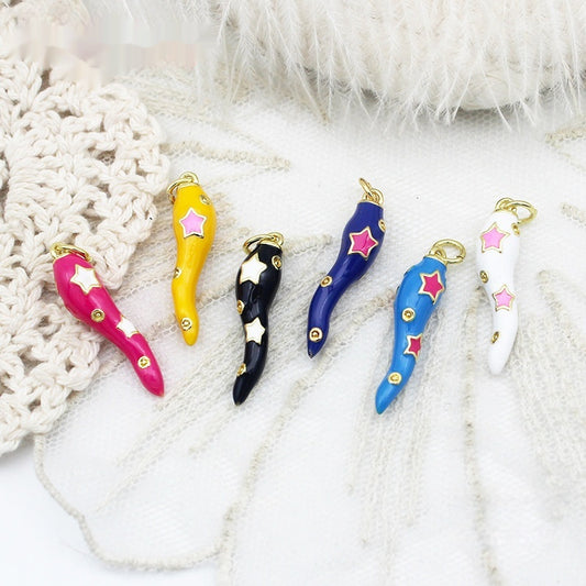 Colorful Three-dimensional Pepper Pendant Diy Accessories Necklace Bracelet Earrings