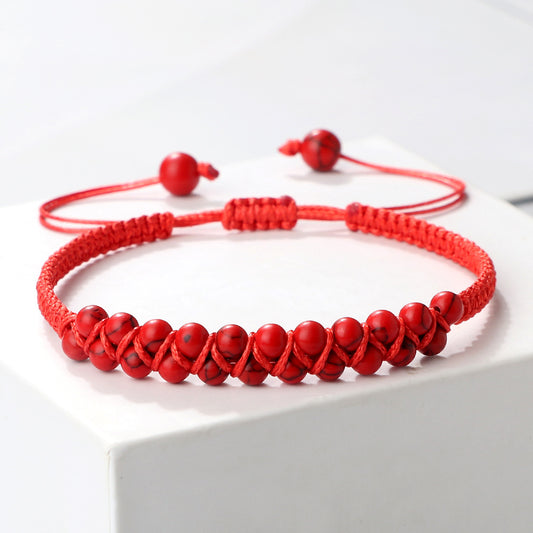 Bohemian Style Fashion Accessories Friendship Rope Bracelet Double Row Beads