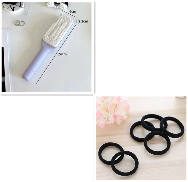 Cepillo de pelo 4 en 1, autolimpiante, nuevo peine de masaje antiestático, escalable, giratorio, elevación, autolimpieza