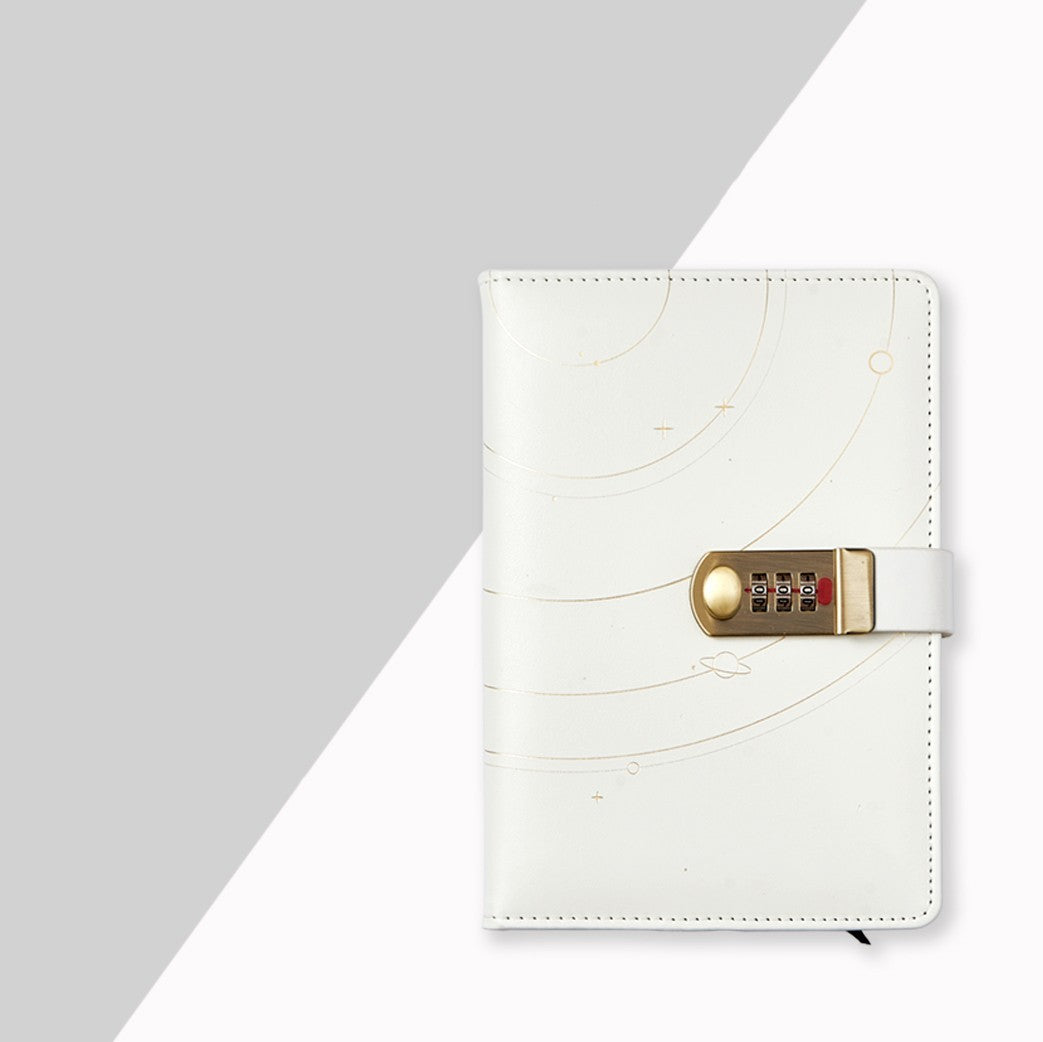 Diario con libro de contraseñas con cerradura, cuaderno con corazón de niña Retro literario Simple con huella dactilar