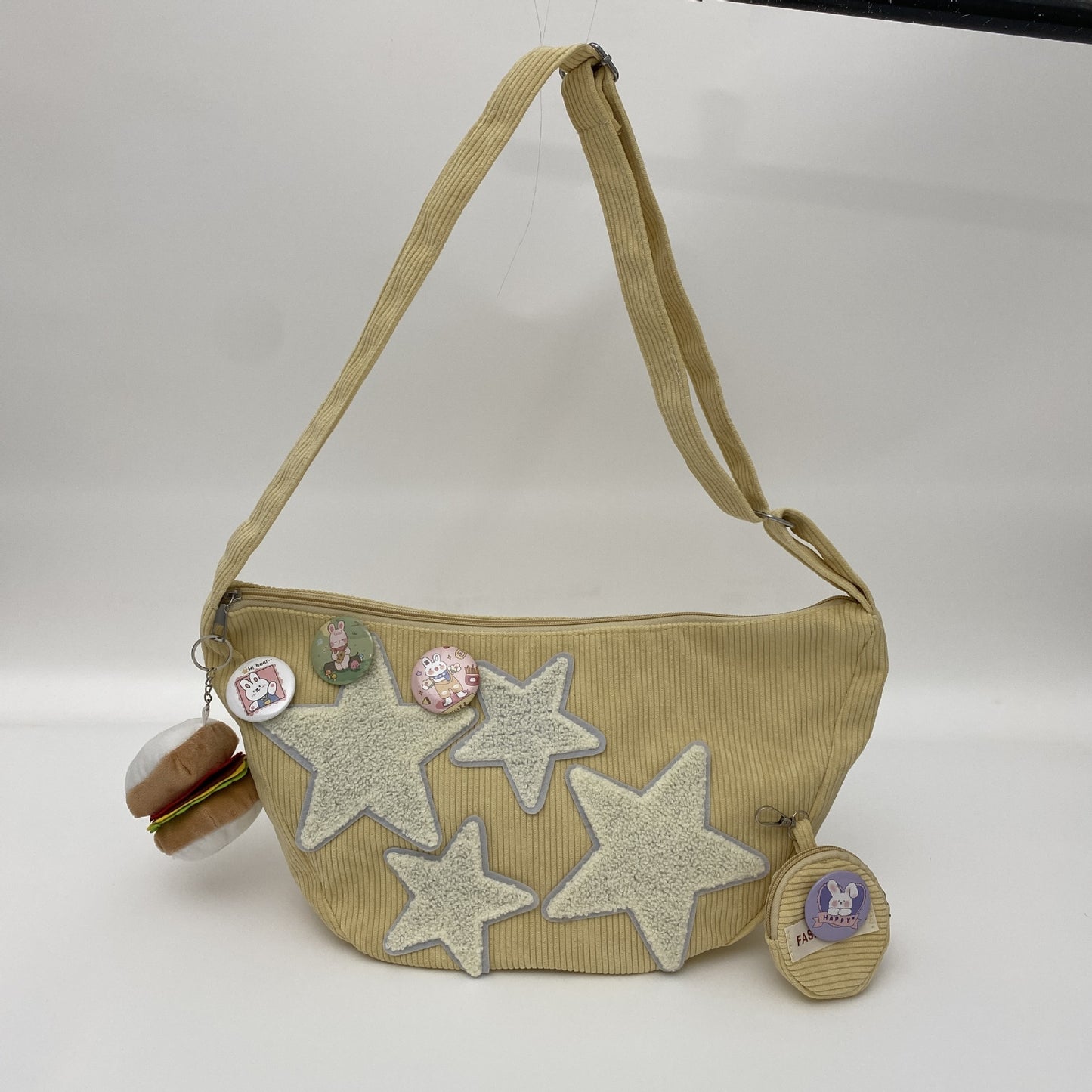 Bolso de pana para mujer, sencillo, combina con todo, informal, Retro