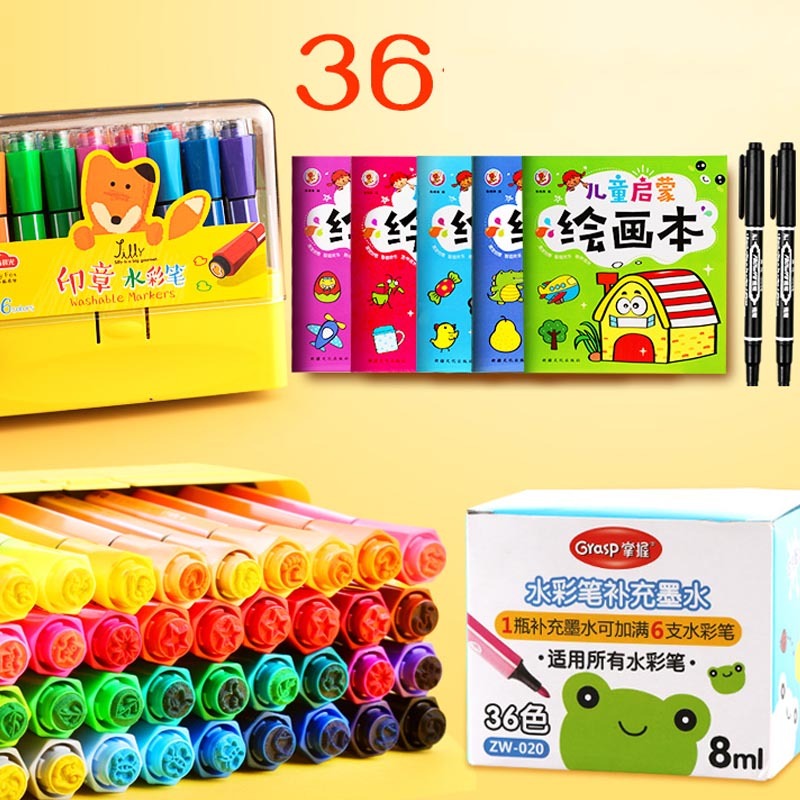 Juego de pinceles de pintura lavables seguros y no tóxicos