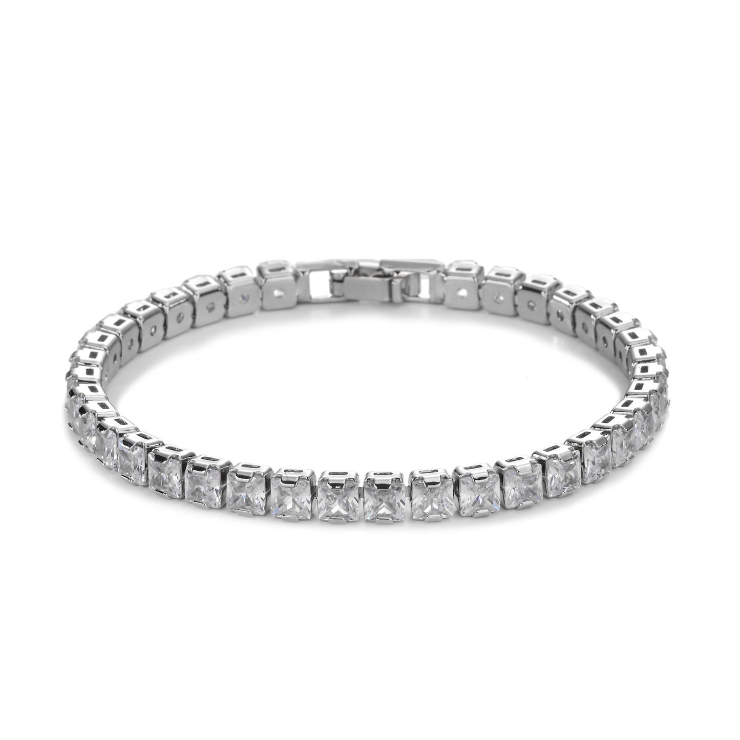 Bracelet de tennis européen et américain en zircon de 4 mm avec diamants complets