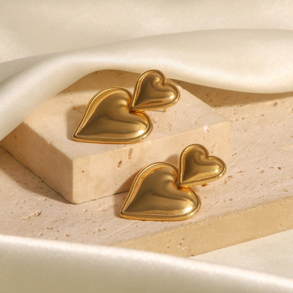 Women's Love Pendant Earrings Simple