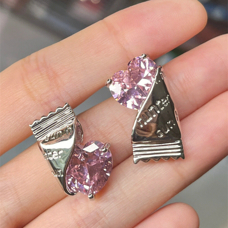Boucles d'oreilles pour femmes, Ins, douce, Cool, chaude, fille, Design d'intérêt particulier, amour, bonbons
