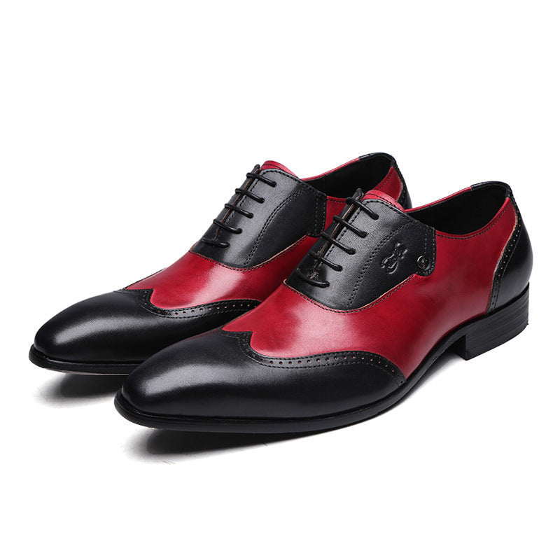 Chaussures en cuir d'affaires formelles en cuir véritable pour hommes