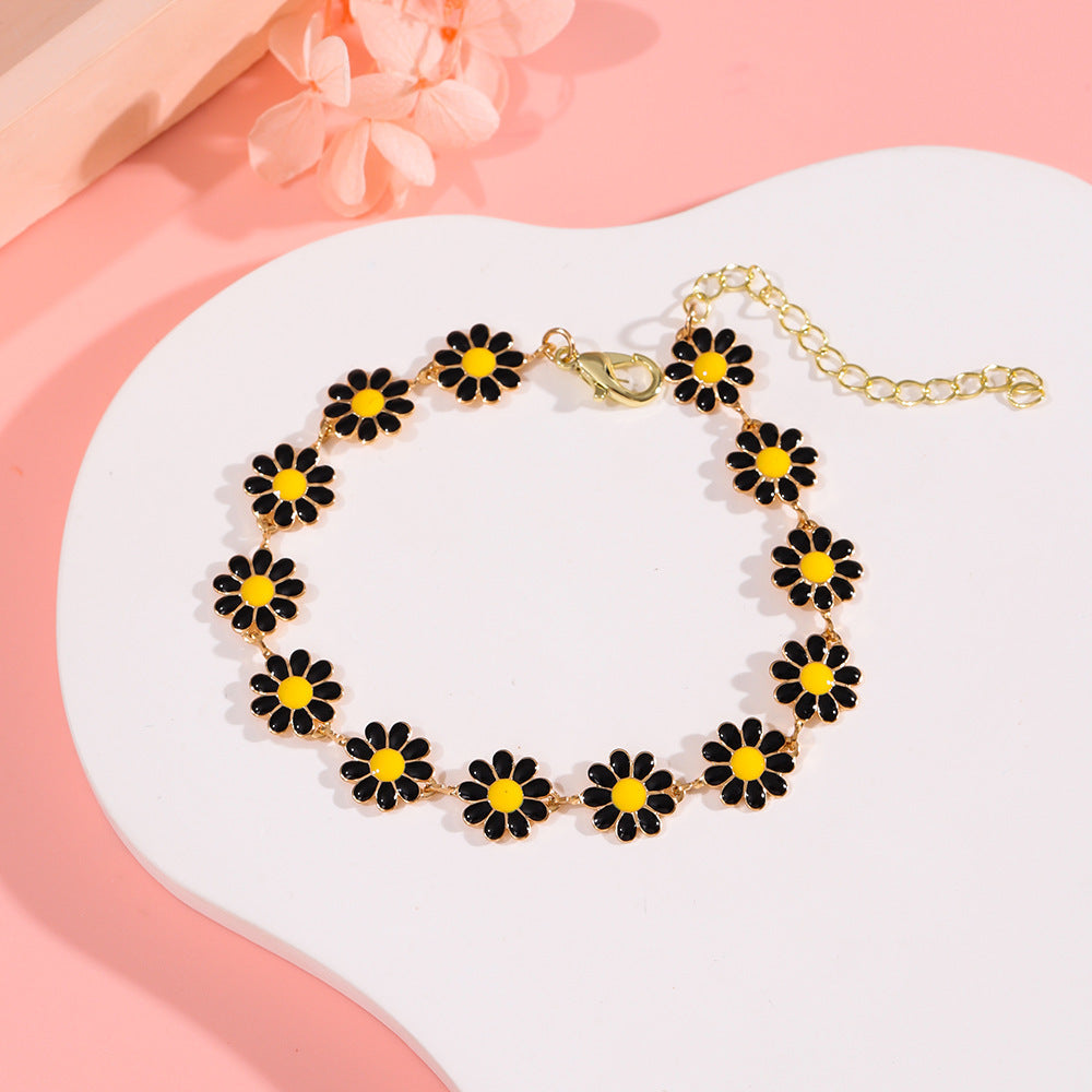 Drip Oil Bracelet Women's High End Daisy