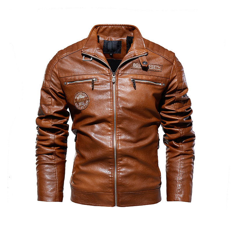 Chaqueta de cuero PU para hombre