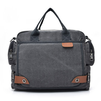 Sac à bandoulière en toile à plusieurs compartiments pour hommes
