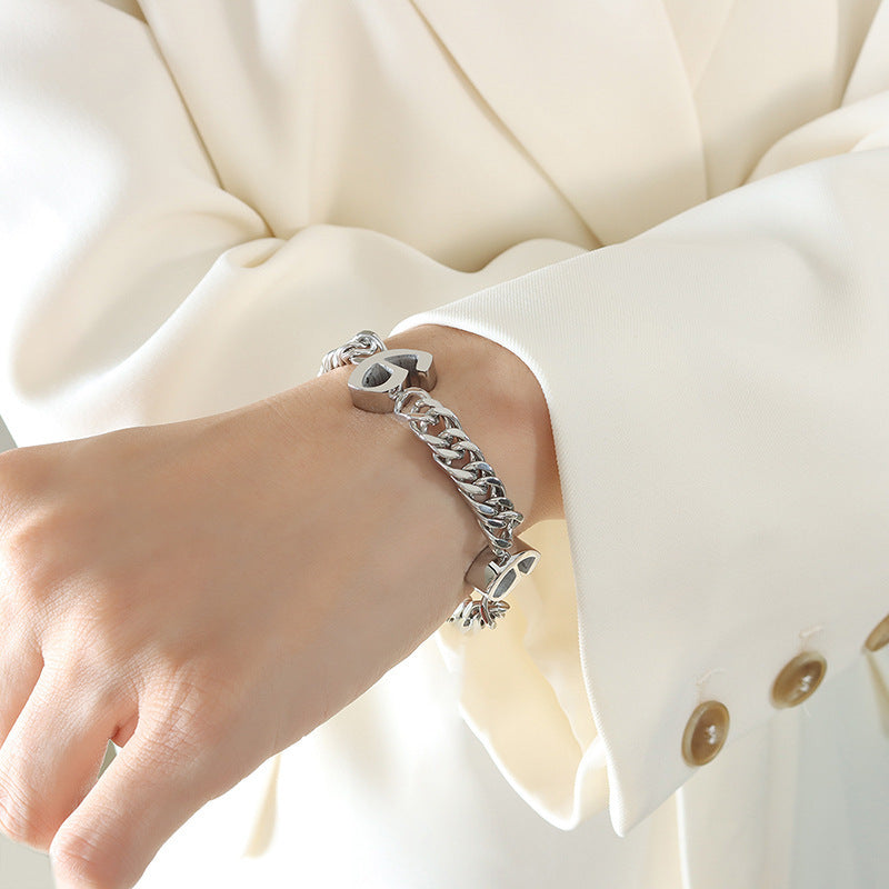 Digital Personalized Bracelet Titanium Steel Design Heavy Industry Bracelet