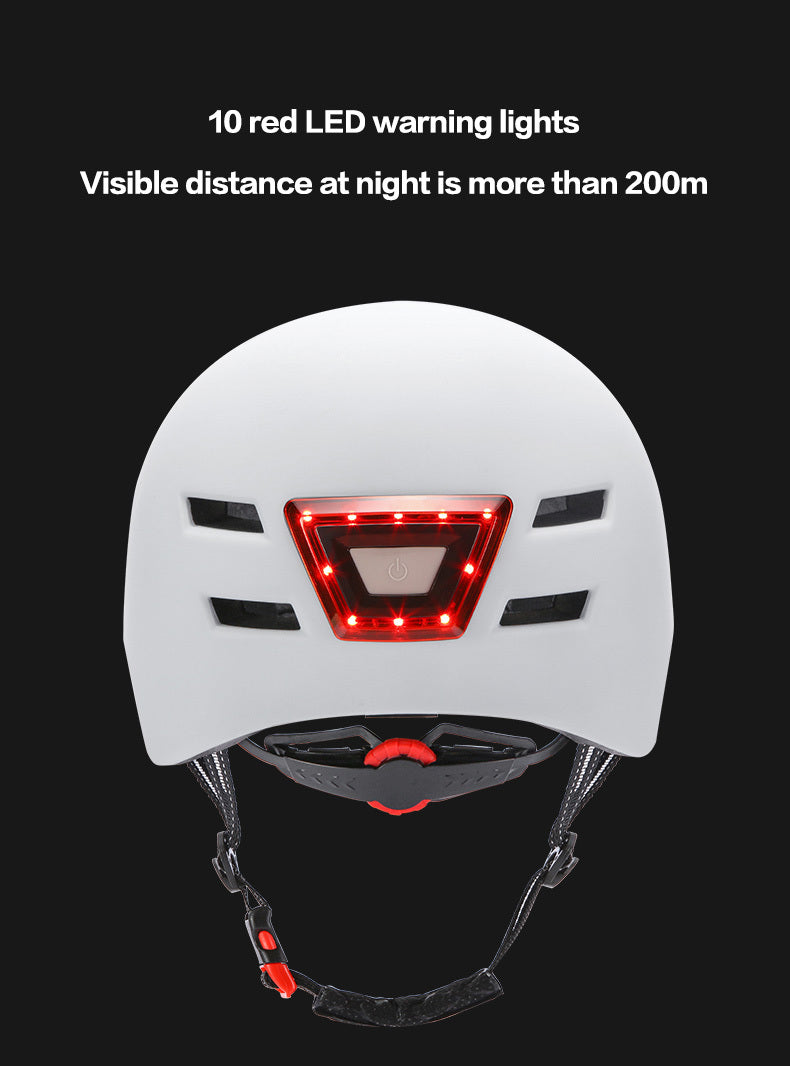 Skateboard cyclisme véhicule électrique éclairage avertissement lumière intelligente sécurité casque de sport