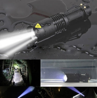 Lampe de poche LED à zoom télescopique