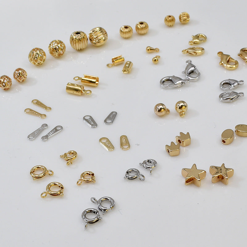 Copper Plated Genuine Gold Color Retention Bead String