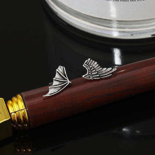 Clous d'oreilles ailes d'ange, personnalité rétro minimaliste