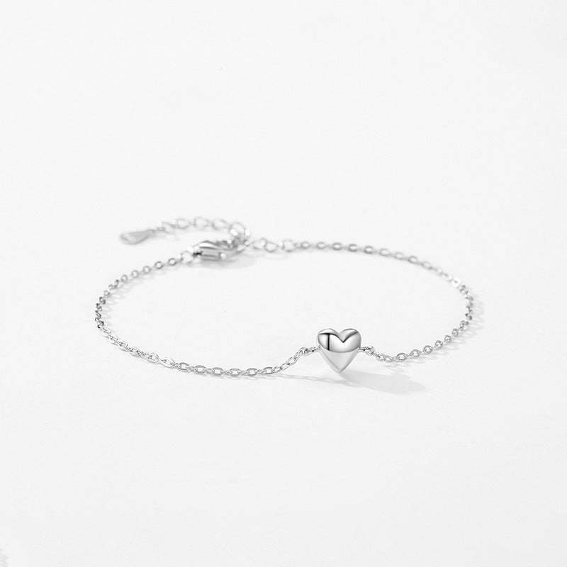 Pulsera en forma de corazón de plata S925 Sweet Girl