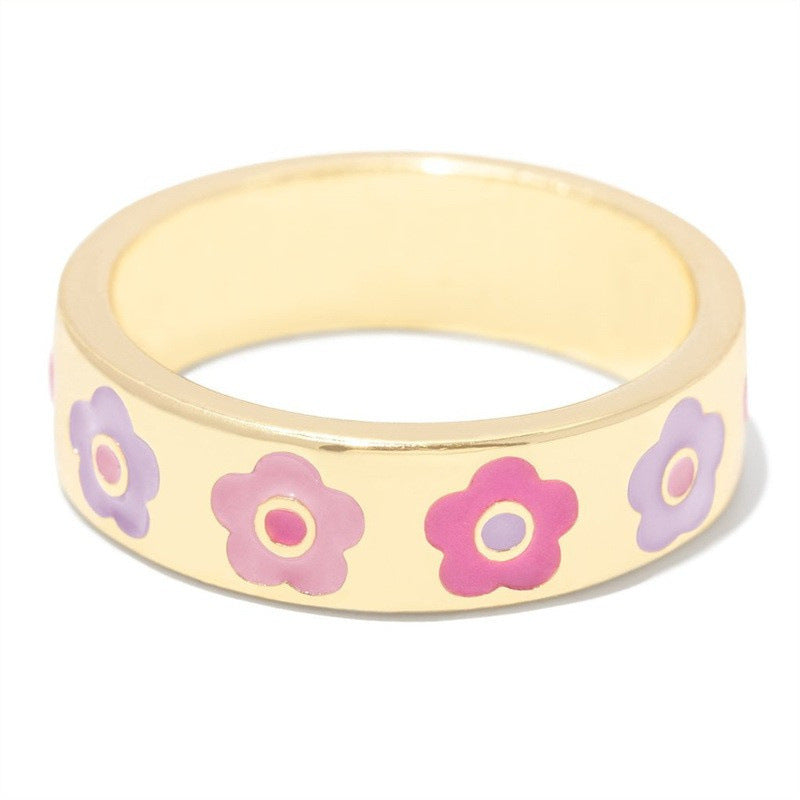 Bague en titane et acier, style européen et américain, phrase anglaise, élément de fleur Howdy, vous êtes parfait