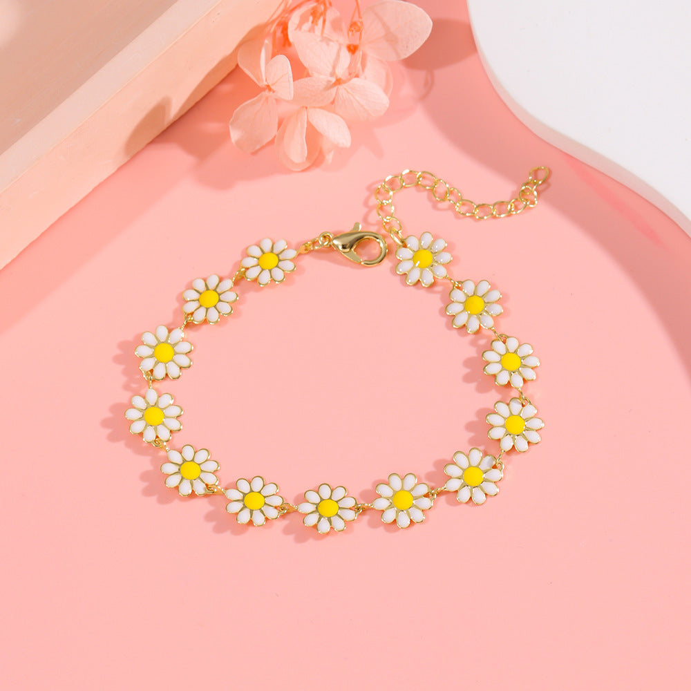 Drip Oil Bracelet Women's High End Daisy