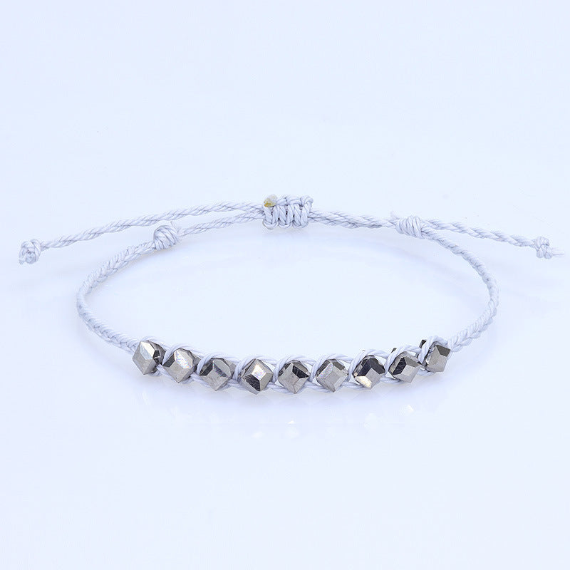 Bracelet de perles de cristal cubique fait à la main