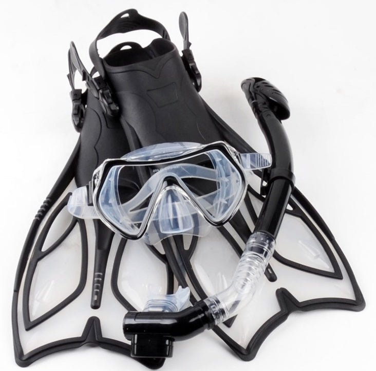 Équipement de plongée en apnée, trois trésors, tuba entièrement sec, lunettes de myopie en silicone
