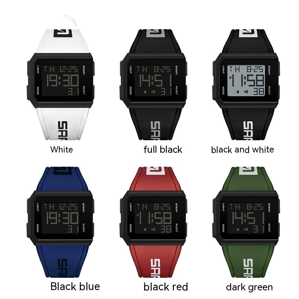 Montre lumineuse carrée à la mode, montre polyvalente